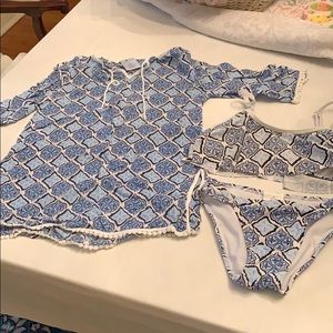 Girl’s Size 6 Cover Up and Bikini